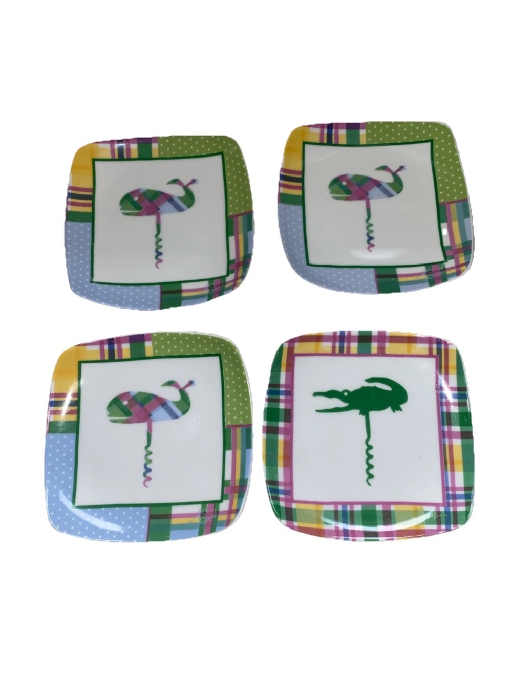 Thirstystone Ceramic Vineyard VTG Whales‎ & Alligator Coasters Set of 4